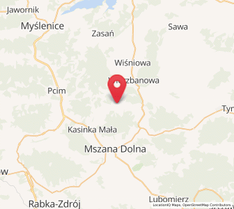 Map of Węglówka, Lesser Poland