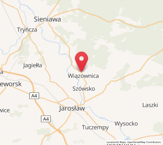 Map of Wiązownica, Subcarpathia