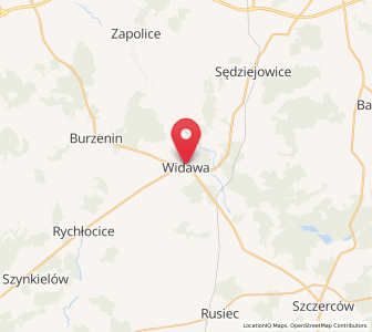 Map of Widawa, Łódź Voivodeship