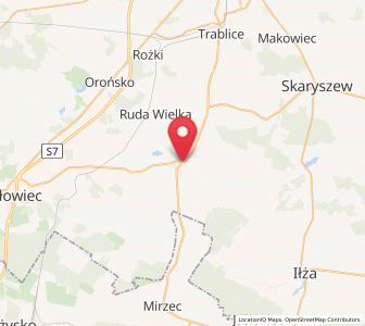 Map of Wierzbica, Mazovia