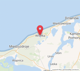 Map of Wisełka, West Pomerania