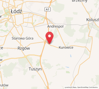 Map of Wola Rakowa, Łódź Voivodeship