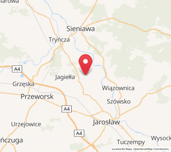 Map of Wólka Pełkińska, Subcarpathia