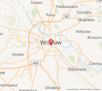 Map of Vratislavie, Lower Silesia