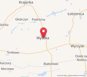 Map of Wysoka, Greater Poland