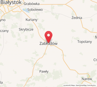 Map of Zabłudów, Podlasie
