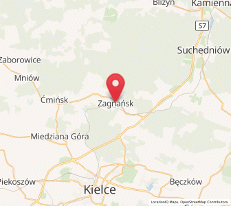Map of Zagnańsk, Świętokrzyskie