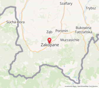 Map of Zakopane, Lesser Poland