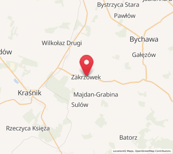 Map of Zakrzówek, Lublin