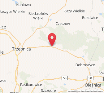 Map of Zawonia, Lower Silesia