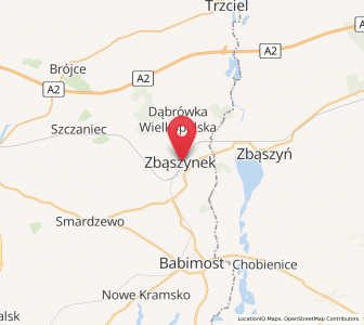 Map of Zbąszynek, Lubusz