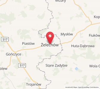 Map of Żelechów, Mazovia