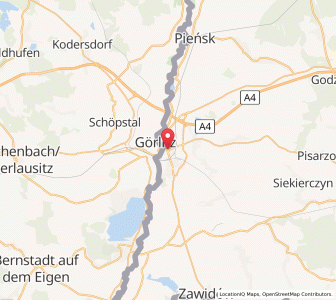 Map of Zgorzelec, Lower Silesia