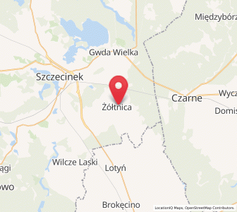 Map of Żółtnica, West Pomerania