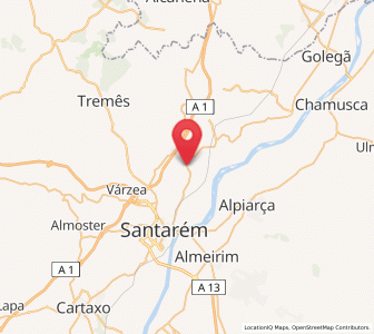Map of Alcanhões, Santarém