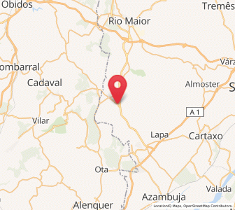 Map of Alcoentre, Lisbon