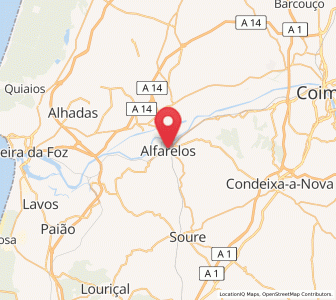 Map of Alfarelos, Coimbra