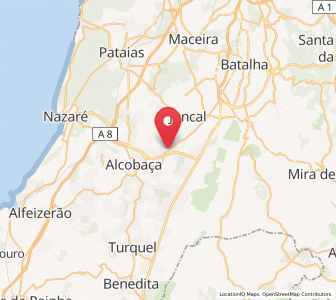 Map of Aljubarrota, Leiria