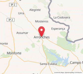 Map of Arronches, Portalegre
