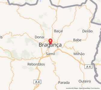 Map of Bragance, Bragança