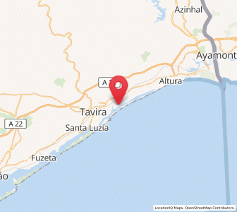 Map of Cabanas de Tavira, Faro