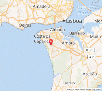 Map of Charneca de Caparica, Setúbal