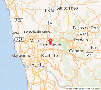 Map of Ermesinde, Porto