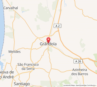 Map of Grândola, Setúbal