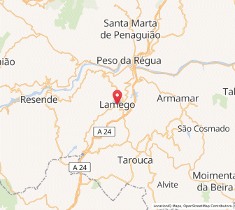 Map of Lamego, Viseu