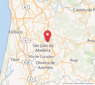 Map of Milheirós de Poiares, Aveiro