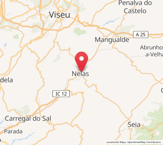 Map of Nelas, Viseu