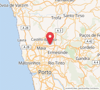 Map of Nogueira, Porto
