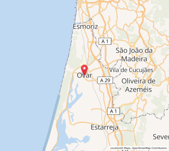 Map of Ovar, Aveiro
