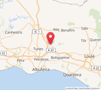 Map of Paderne, Faro