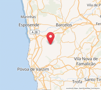 Map of Paradela, Braga