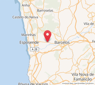 Map of Perelhal, Braga