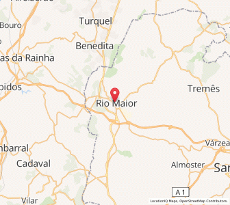 Map of Rio Maior, Santarém