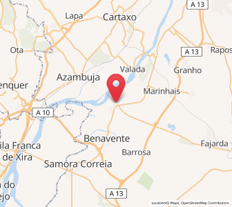 Map of Salvaterra de Magos, Santarém