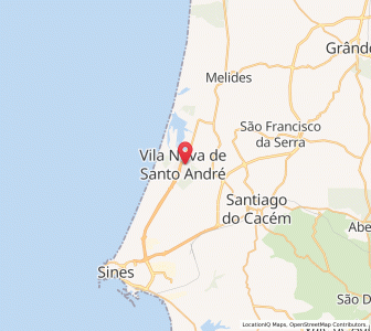 Map of Santo André, Setúbal