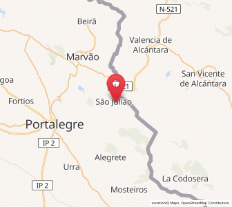 Map of São Julião, Portalegre