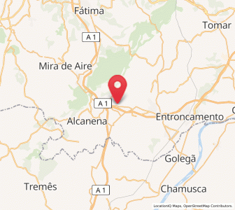 Map of Zibreira, Santarém