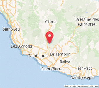 Carte : Entre-Deux, Réunion