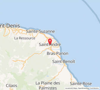 Map of Saint-André, Réunion