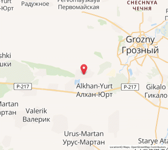Map of Alkhan-Kala, Chechnya