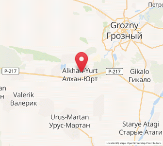 Map of Alkhan-Yurt, Chechnya