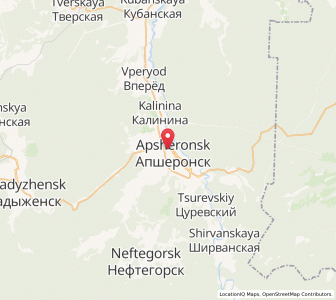 Map of Apcheronsk, Krasnodar Krai