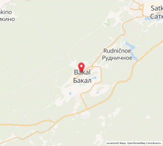 Map of Bakal, Chelyabinsk