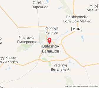 Map of Balashov, Saratov Oblast