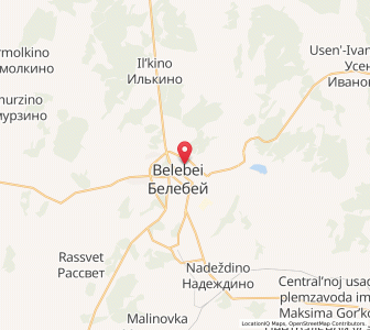 Map of Belebeï, Bashkortostan Republic