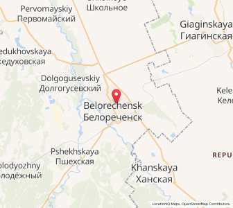 Map of Beloretchensk, Krasnodar Krai